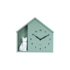 KARLSSON Wanduhr Wall clock Sitting Cat Grayed Jade KARLSSON Wanduhr Wall clock Sitting Cat Grayed Jade