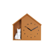 KARLSSON Wanduhr Wall clock Sitting Cat Ochre Yellow KARLSSON Wanduhr Wall clock Sitting Cat Ochre Yellow