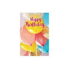 ABC Geburtstagskarte Farbige Ballons B6