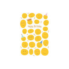 ABC Geburtstagskarte Happy Smileys B6