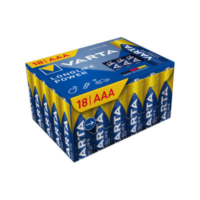 Varta Batterie Longlife Power AAA CUBE18 , 18 Stück