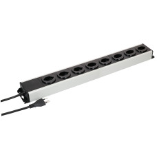 Max Hauri Steckdosenleiste Power Line 8x Typ 13 Grau/Schwarz