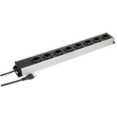 Max Hauri Steckdosenleiste Power Line 8x Typ 13 Grau/Schwarz