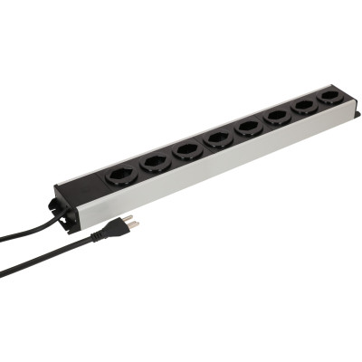 Max Hauri Steckdosenleiste Power Line 8x Typ 23 Grau/Schwarz
