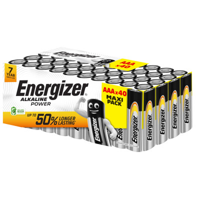 Energizer Batterie Alkaline Power AAA , 40 Stück