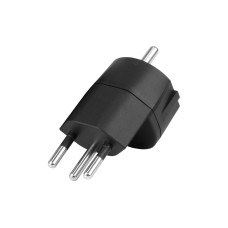 STEFFEN Fixadapter 3-Pol Deutsch auf Stecker CH T12 schwarz, CEE7