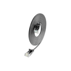 SLIM Slimpatchkabel RJ-45 - RJ-45, Cat 6A, U/UTP, 0.15 m, Schwarz