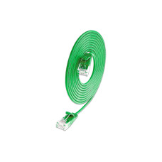 SLIM Slimpatchkabel RJ-45 - RJ-45, Cat 6A, U/UTP, 0.15 m, Grün