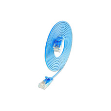 SLIM Slimpatchkabel RJ-45 - RJ-45, Cat 6A, U/UTP, 0.25 m, Blau