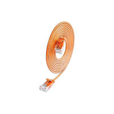 SLIM Slimpatchkabel RJ-45 - RJ-45, Cat 6A, U/UTP, 0.5 m, Orange SLIM Slimpatchkabel RJ-45 - RJ-45, Cat 6A, U/UTP, 0.5 m, Orange