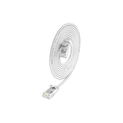 SLIM Slimpatchkabel RJ-45 - RJ-45, Cat 6A, U/UTP, 1.5 m, Weiss