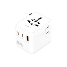 4smarts Weltreiseadapter Nomad GaN 20W 2C+1A, Weiss