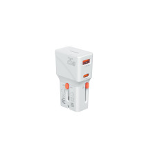 4smarts Weltreiseadapter Nomad Pocket 25W 1C+1A, Weiss