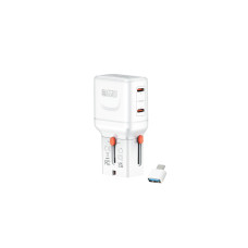 4smarts Weltreiseadapter Nomad Pocket 65W GaN, 2C, Weiss