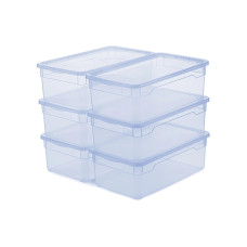 Rotho Aufbewahrungsbox Clearbox 5 l, 6 Stück