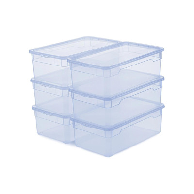 Rotho Aufbewahrungsbox Clearbox 5 l, 6 Stück