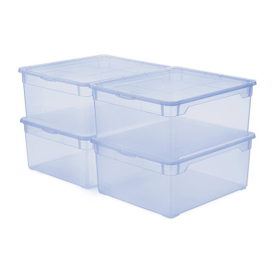 Rotho Aufbewahrungsbox Clearbox 18 l, 4 Stück
