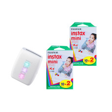 Fujifilm Mobiler Drucker mini Link 3 Inkl. 2x Duo Pack Weiss