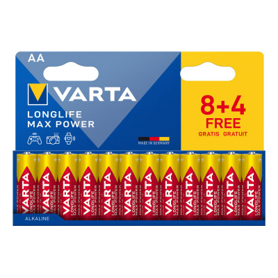 Varta Batterie Longlife Max Power AA , 12 Stück