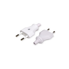 Bachmann Euroflachstecker 2.5A / 250 V mit Schraubanschluss weiss Bachmann Euroflachstecker 2.5A / 250 V mit Schraubanschluss weiss