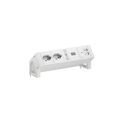 Bachmann Tischsteckdosenleiste DESK2 2xT13 1xUSB C/C 65W 0.2m RAL9010