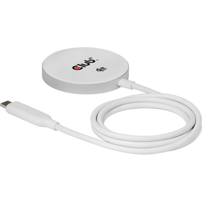 Club 3D Kabelloses Ladegerät Qi2 25 W Weiss