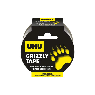 UHU Klebeband Grizzly Tape 10 m, Grau