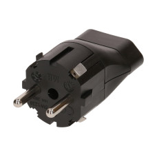Max Hauri Fixadapter Schuko – Typ 21 für Power Stations schwarz