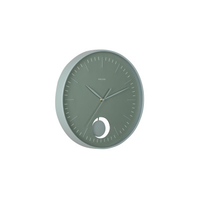 KARLSSON Wanduhr Grato Pendulum 40.6 cm, Dschungel grün/graue Jade