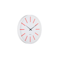 KARLSSON Wanduhr Arruga Retro 40 cm, Weiss/scharlachrot KARLSSON Wanduhr Arruga Retro 40 cm, Weiss/scharlachrot