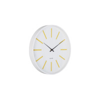 KARLSSON Wanduhr Arruga Retro 40 cm, Weiss/Zitronengelb KARLSSON Wanduhr Arruga Retro 40 cm, Weiss/Zitronengelb