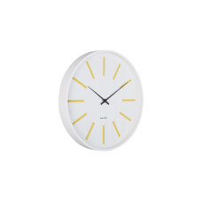 KARLSSON Wanduhr Arruga Retro 40 cm, Weiss/Zitronengelb KARLSSON Wanduhr Arruga Retro 40 cm, Weiss/Zitronengelb