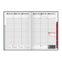 Stewo Geschäftsagenda Time Square 2027 1 W/2S, Schwarz, 17 x 24 cm