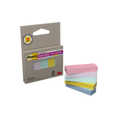 Post-it 3M Index Super Sticky Recycling Mehrfarbig, 5 Stück
