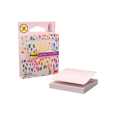 Post-it 3M Super Sticky Recycling Z-Notes Rosa