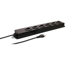 Max Hauri Steckdosenleiste Power Line 6x Typ 13 1.5m Magnet Schwarz