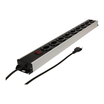 Max Hauri Steckdosenleiste Power Line 9x Typ 13 Schalter 1.5m