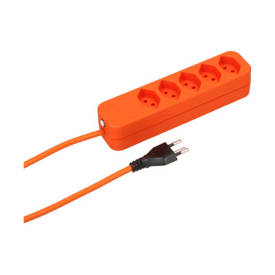 Max Hauri Steckdosenleiste Swiss Line 5x Typ 13 Orange Magnet 5m