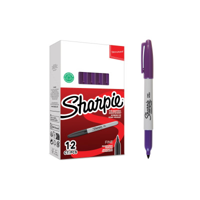 Sharpie Permanent-Marker F, Lila, 12 Stück
