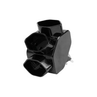 STEFFEN Mehrfachstecker 3x T13 sternförmig Schwarz STEFFEN Mehrfachstecker 3x T13 sternförmig Schwarz