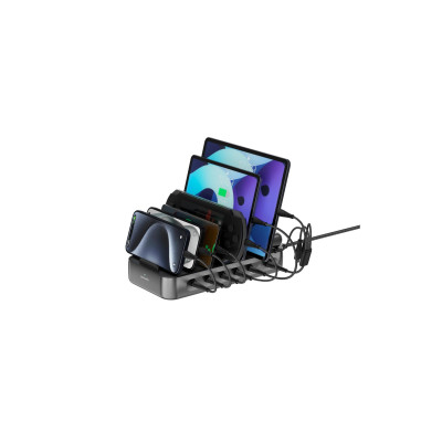 4smarts Ladestation Team 100W 5C/1A inkl. 6 Kabel 5x USB-C 1x USB-A