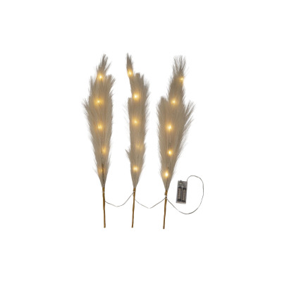 Star Trading Dekorativer Zweig Plumes Indoor, Weiss, 65 cm Höhe