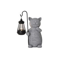 Star Trading Solar Dekoration Smilla 22 cm Grau