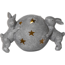 Star Trading Solar Dekoration Harriet 24 cm Grau
