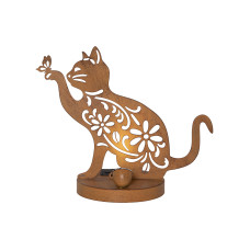 Star Trading Solar Decoration Oxicat Indoor, Outdoor, Warmweiss, Rost