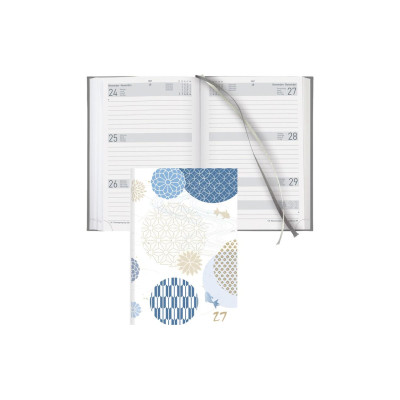 Biella Dispo Term Trend Geometrische Figur, 2027, Blau/Beige Biella Dispo Term Trend Geometrische Figur, 2027, Blau/Beige