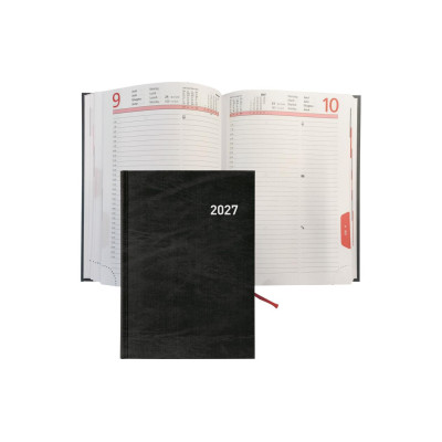 Biella Geschäftsagenda Registra Marmor, 2027, Schwarz