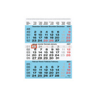 Biella 3-Monats-Kalender Papier blau 31 x 40 cm matt Biella 3-Monats-Kalender Papier blau 31 x 40 cm matt