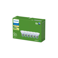 Philips LED GU10 Spots, 6er-Pack, 50 W, Warmweiss
