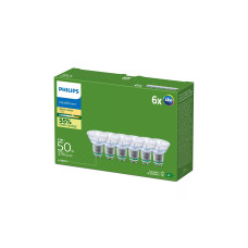 Philips LED GU10 Spots, 6er-Pack, 50 W, Warmweiss